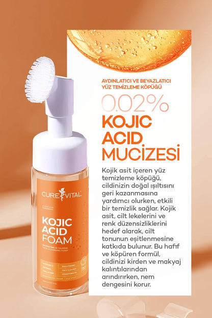 Kojic Asid Aydınlatıcı ve Yüz Temizleme Köpüğü