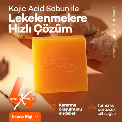 CureVital Kojiso Kojic Asit Sabunu, Zerdeçal Ve Kojik Asit Etkisi Ile Leke Karşıtı Kojik Asit Sabunu